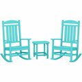 Polywood Presidential Aruba Patio Set with South Beach Side Table and 2 Rocking Chairs 633PWS1661AR